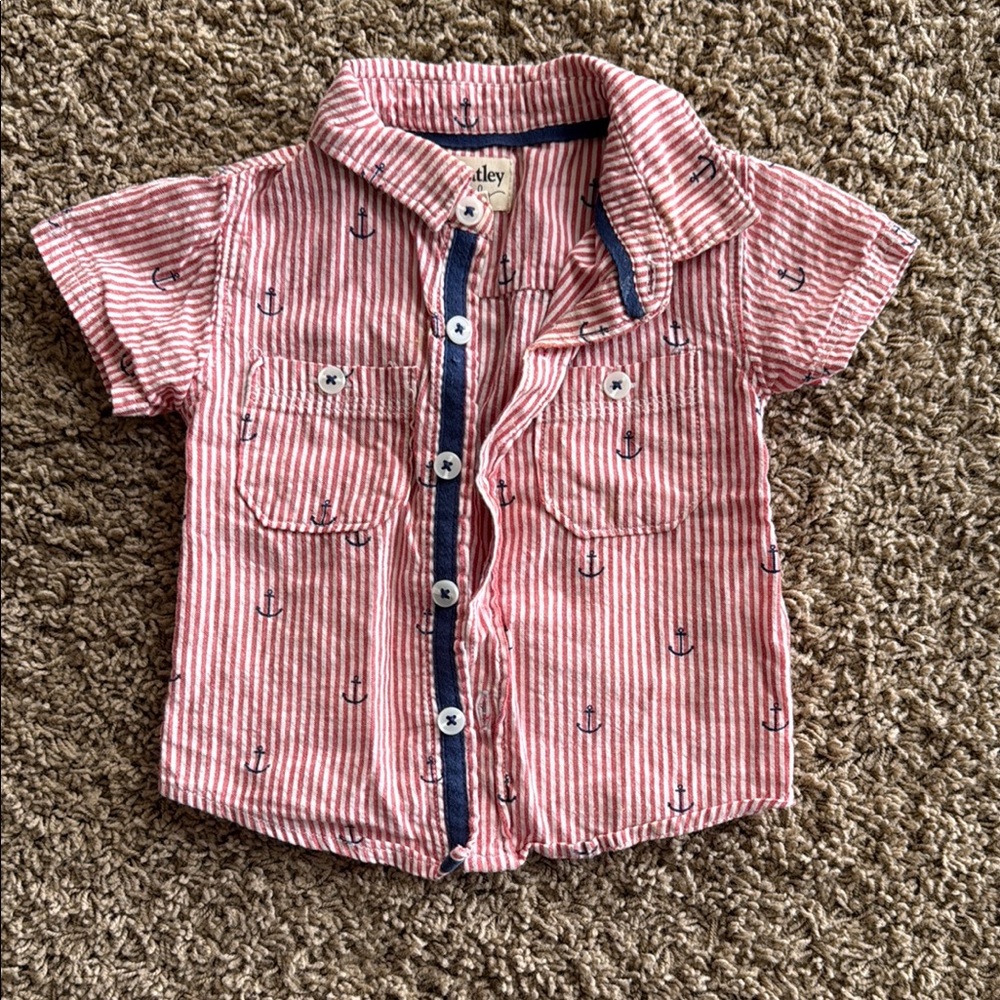 Hatley Kids Red Striped Shirt